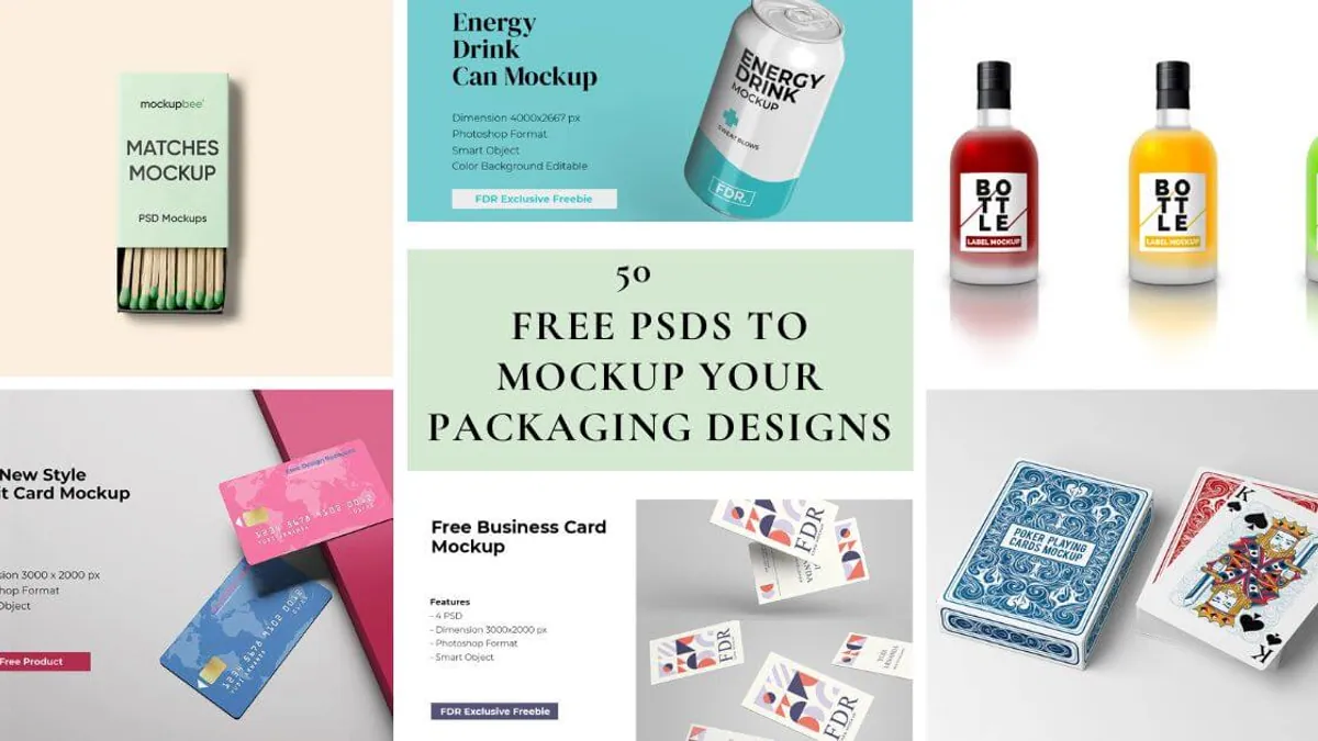 50 Free PSDs to Mockup Your Packaging Designs