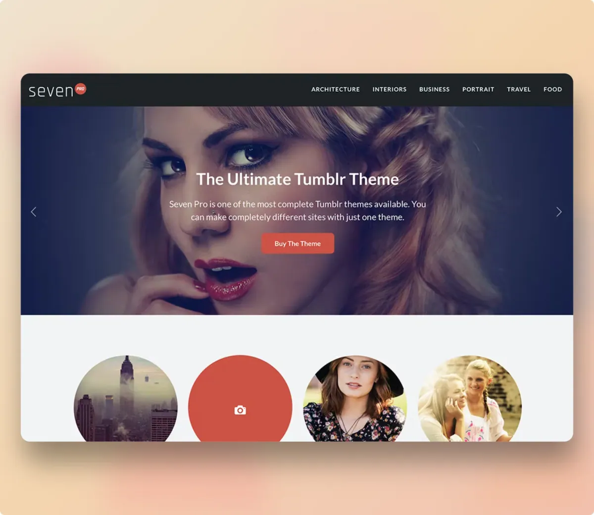 seven pro tumblr theme for writer and artists