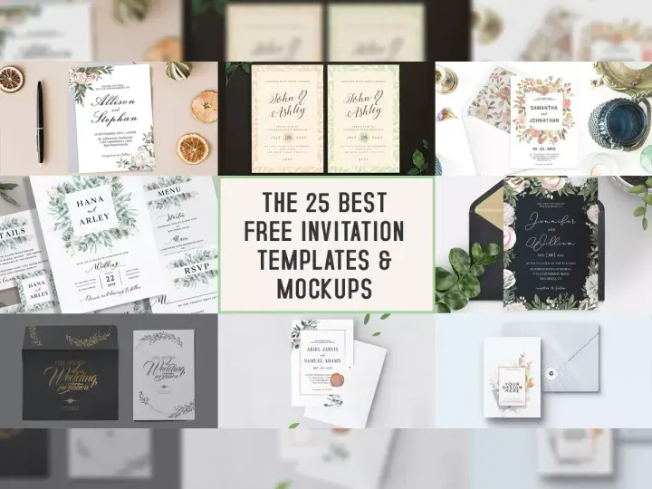 The 25 Best Free Invitation Templates & Mockups Cover