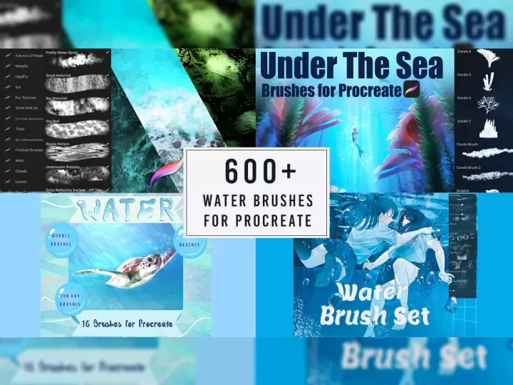 600+ Water Brushes for Procreate (1)