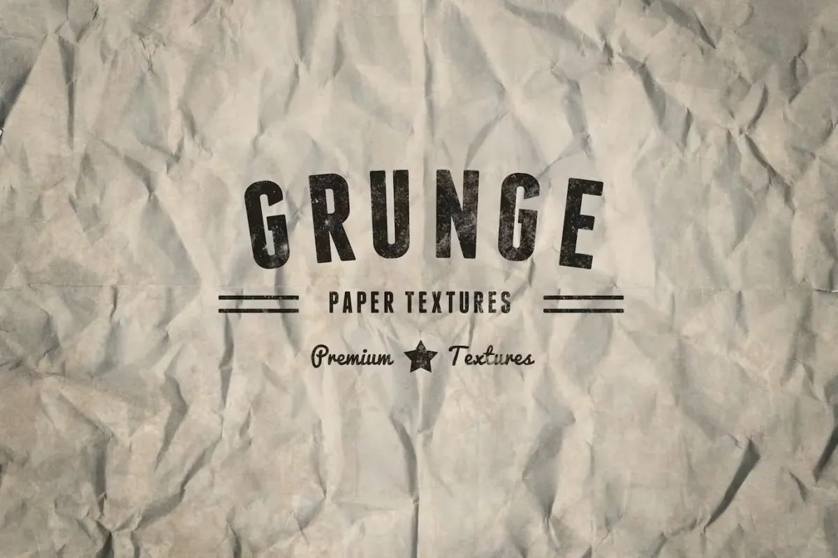 Vintage Grunge Lined & Crumpled Paper Textures