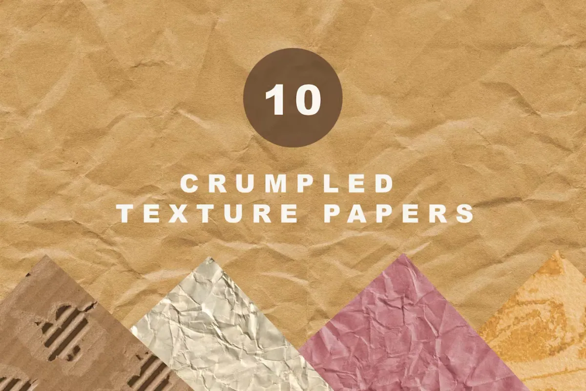 Crumpled texture papers