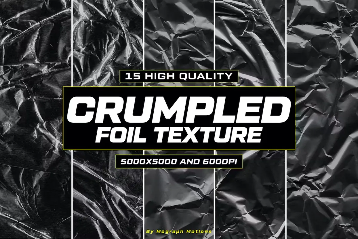 15 Crumpled Foil Paper Texture