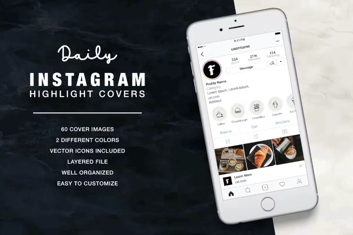 Daily Instagram Highlight Cover Ceramic