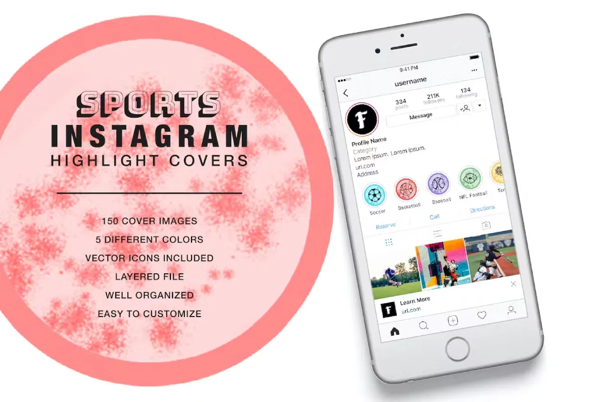 Sport Instagram Highlight Cover Stain
