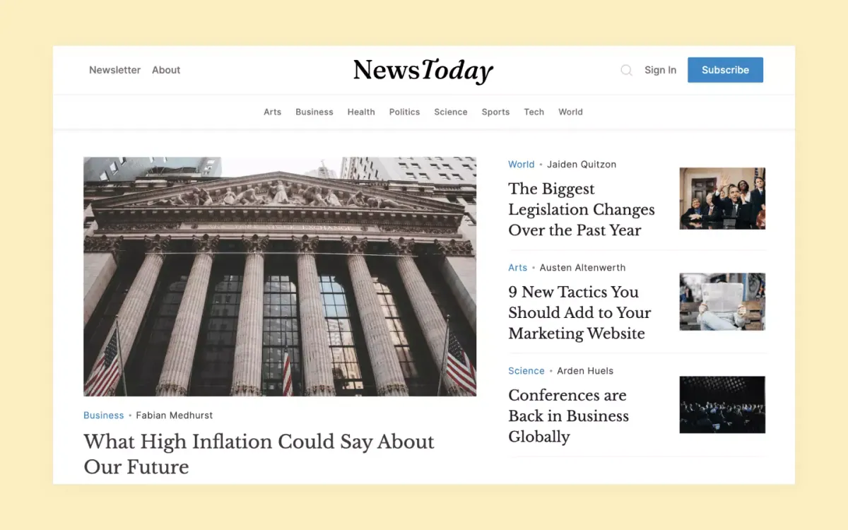 Journalism - News Website Template