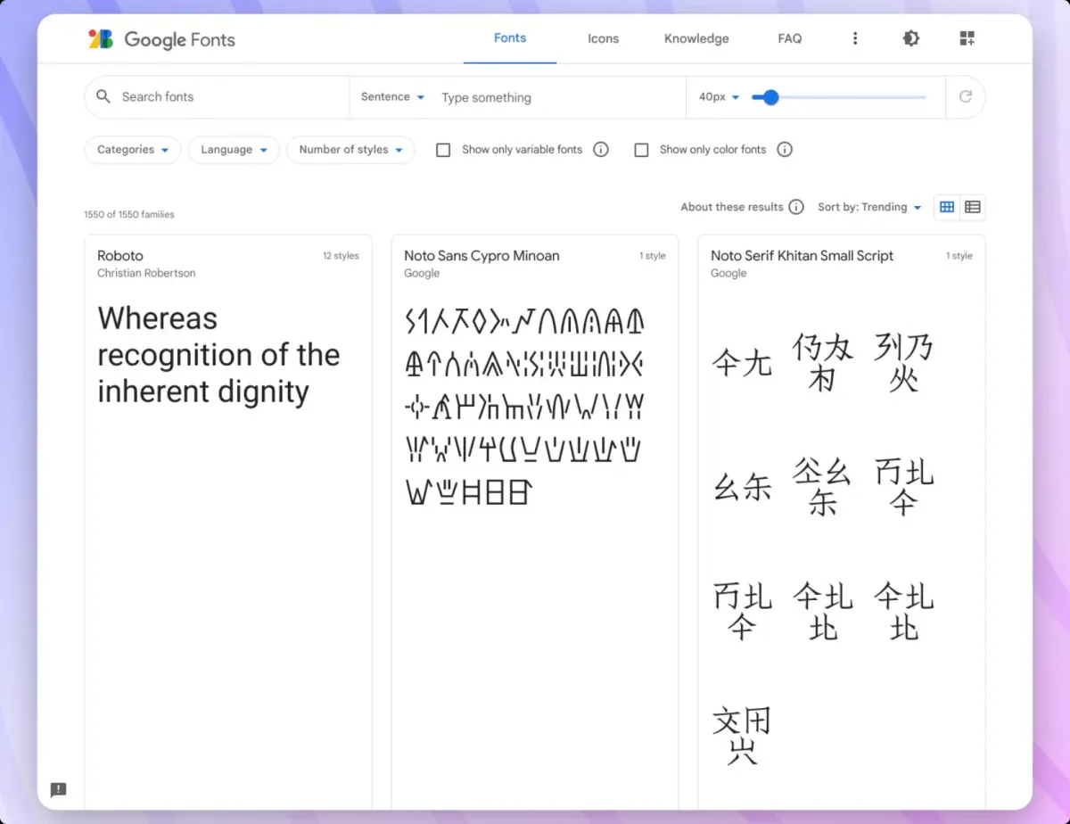 Google Fonts