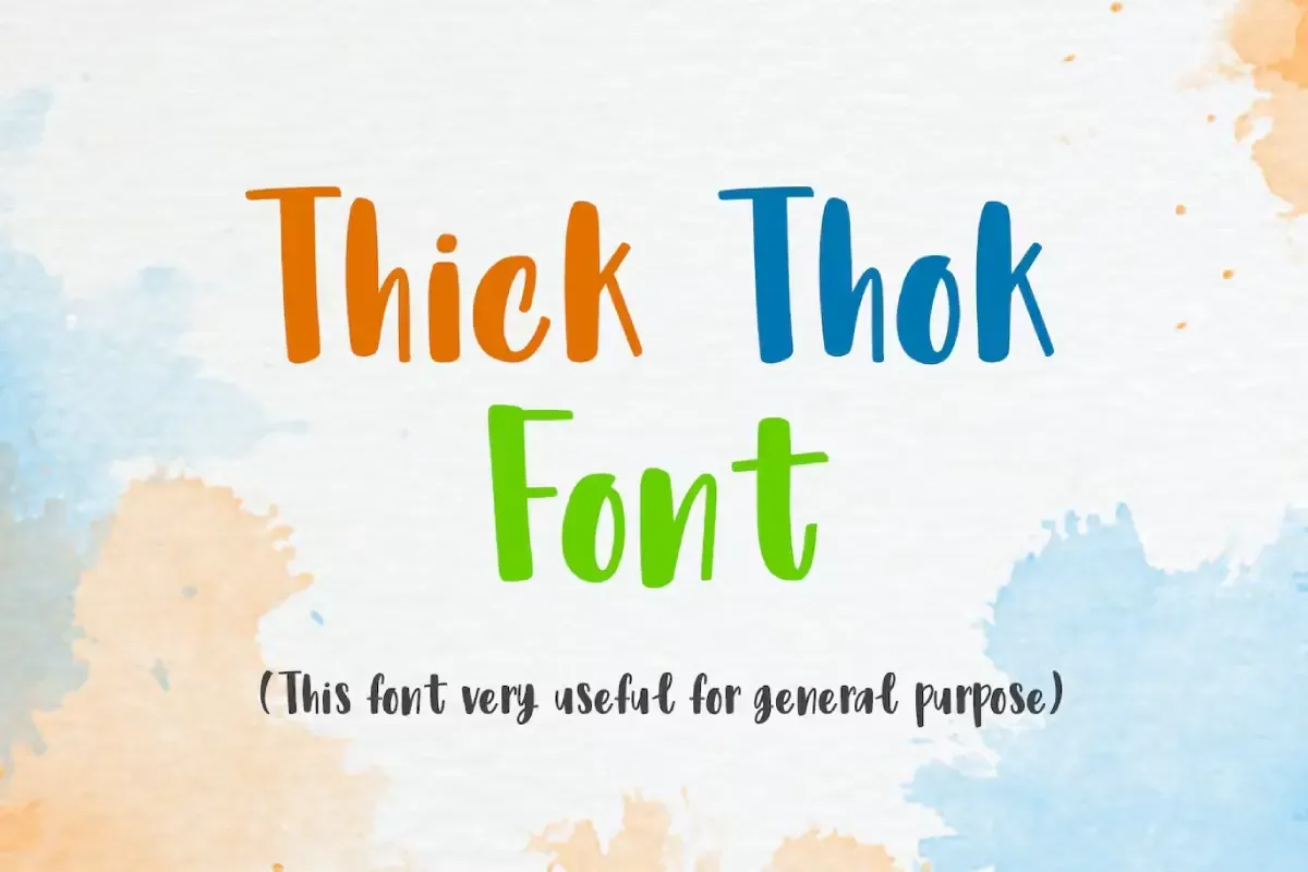 Thick Thok Font