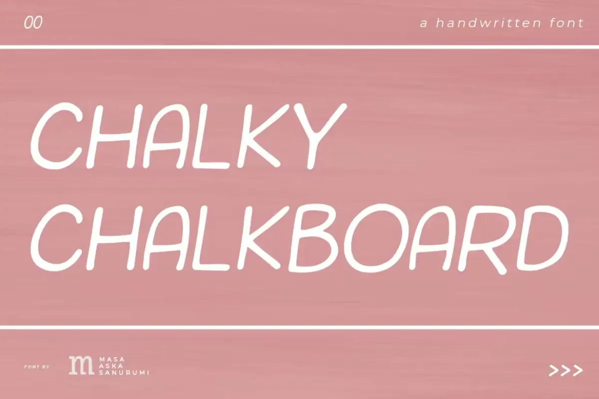 Chalky Chalkboard | A Display Font