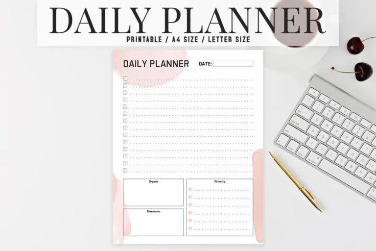 Colorful Daily Planner Printable V3