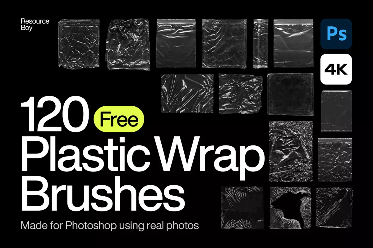 120 Free Plastic Wrap Photoshop Brushes