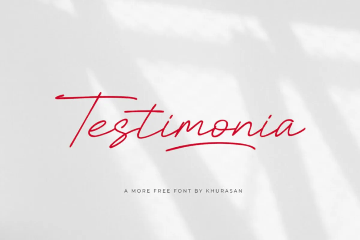 Testimonia Signature Font