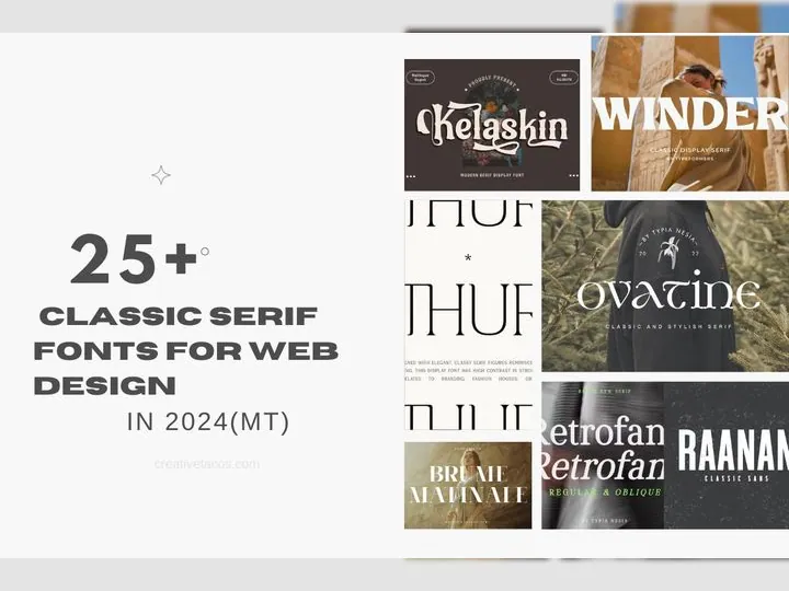 25 Classic Serif Fonts For Web Design in 2024 (MT)