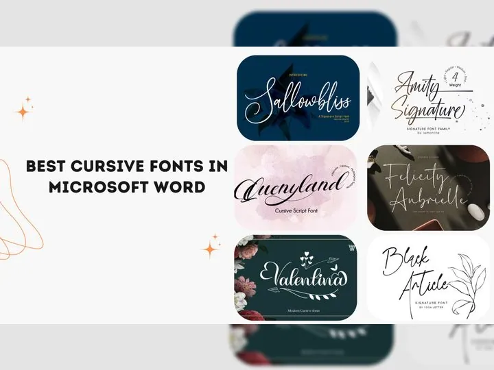 Best Cursive Fonts in Microsoft Word