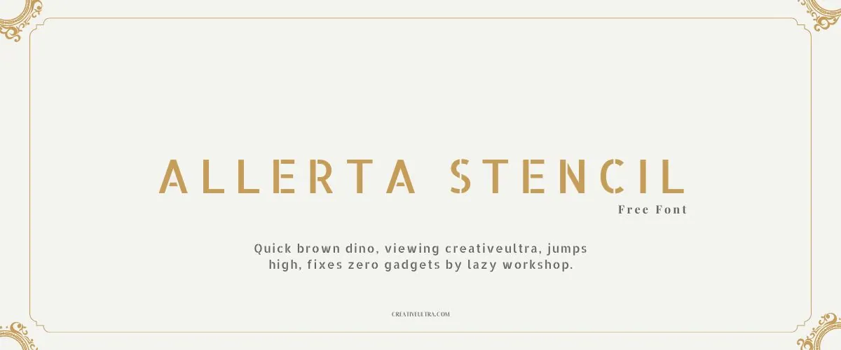 Allerta Stencil Font