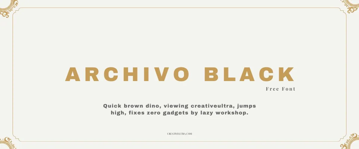 Archivo Black Font