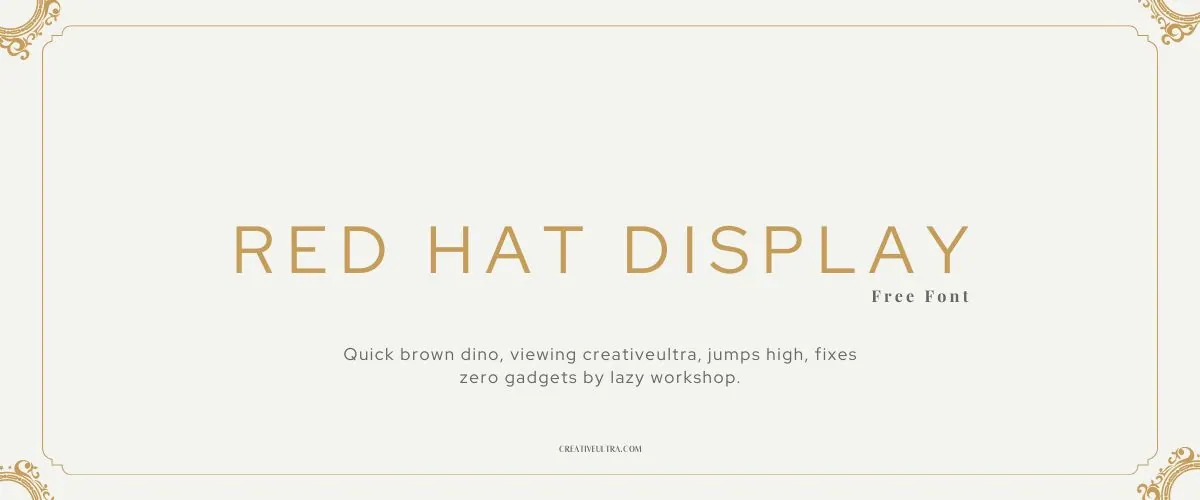 Red Hat Display Font