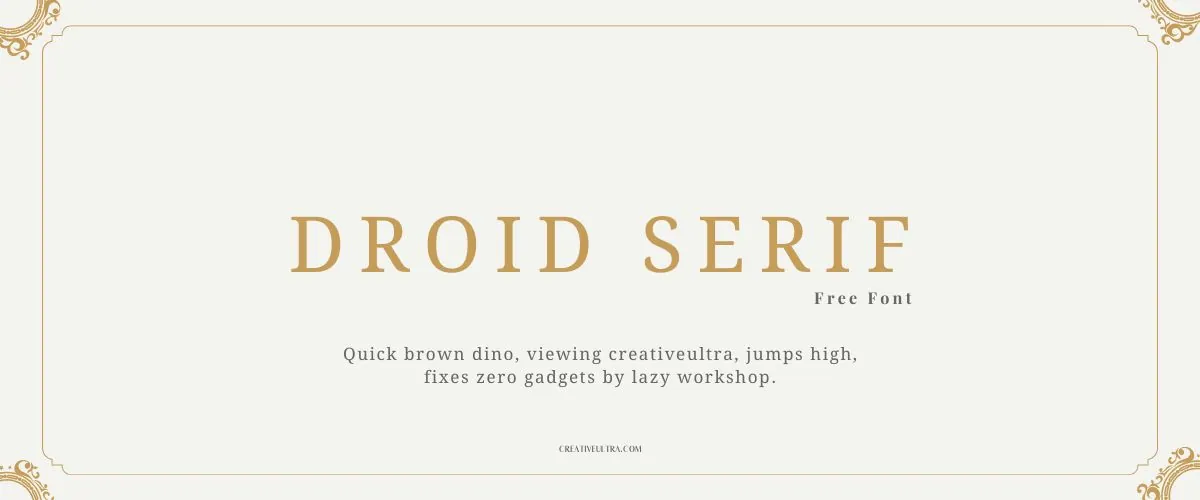 Droid Serif Font