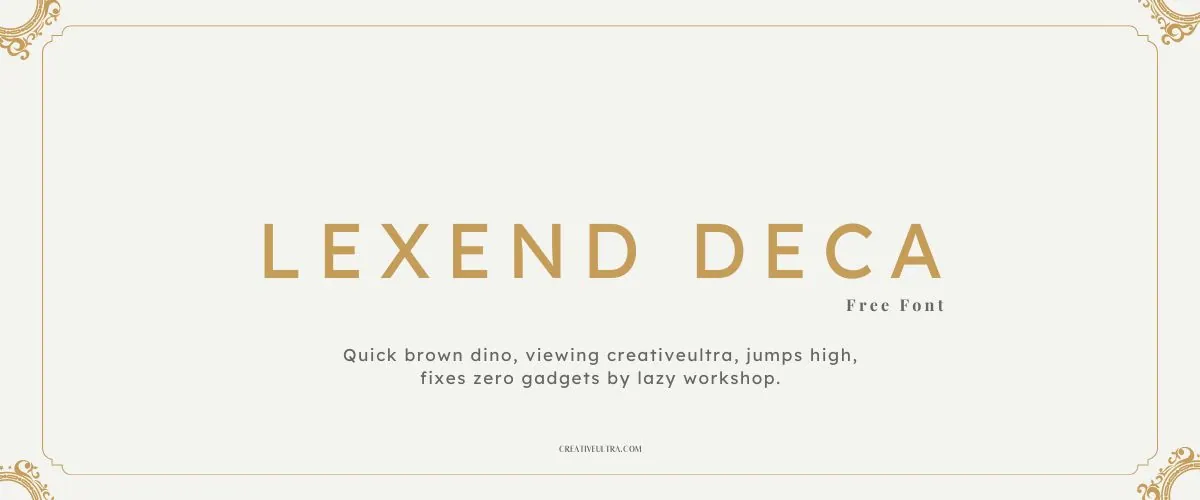 Lexend Deca Font