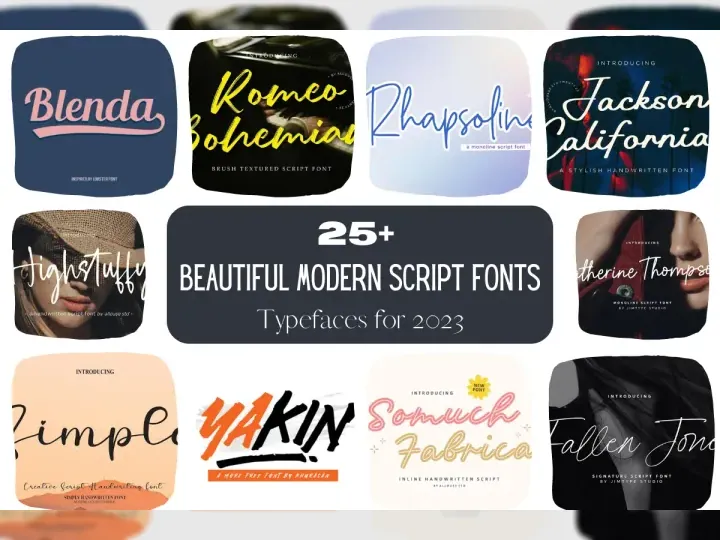 25+ Beautiful Modern Script Fonts | Typefaces for 2023