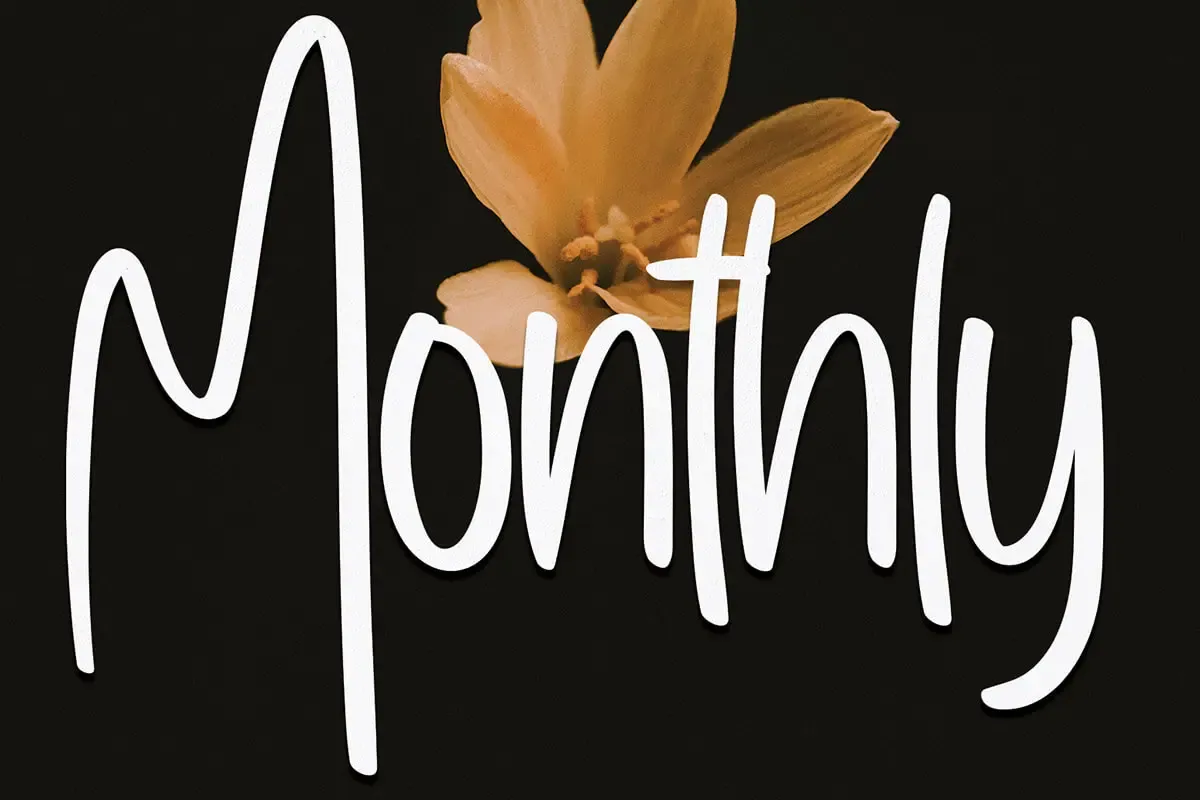 Monthly Script Font – Free Download