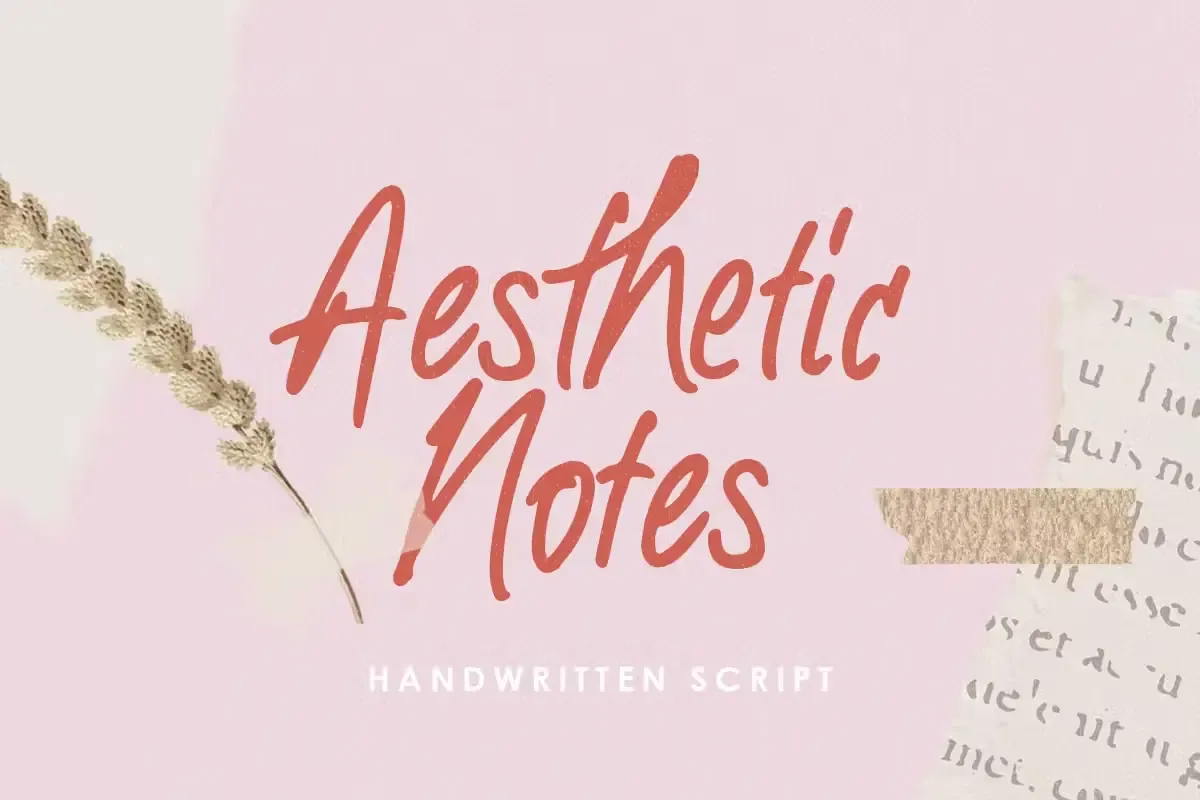 Aesthetic Notes - Handwritten Font
