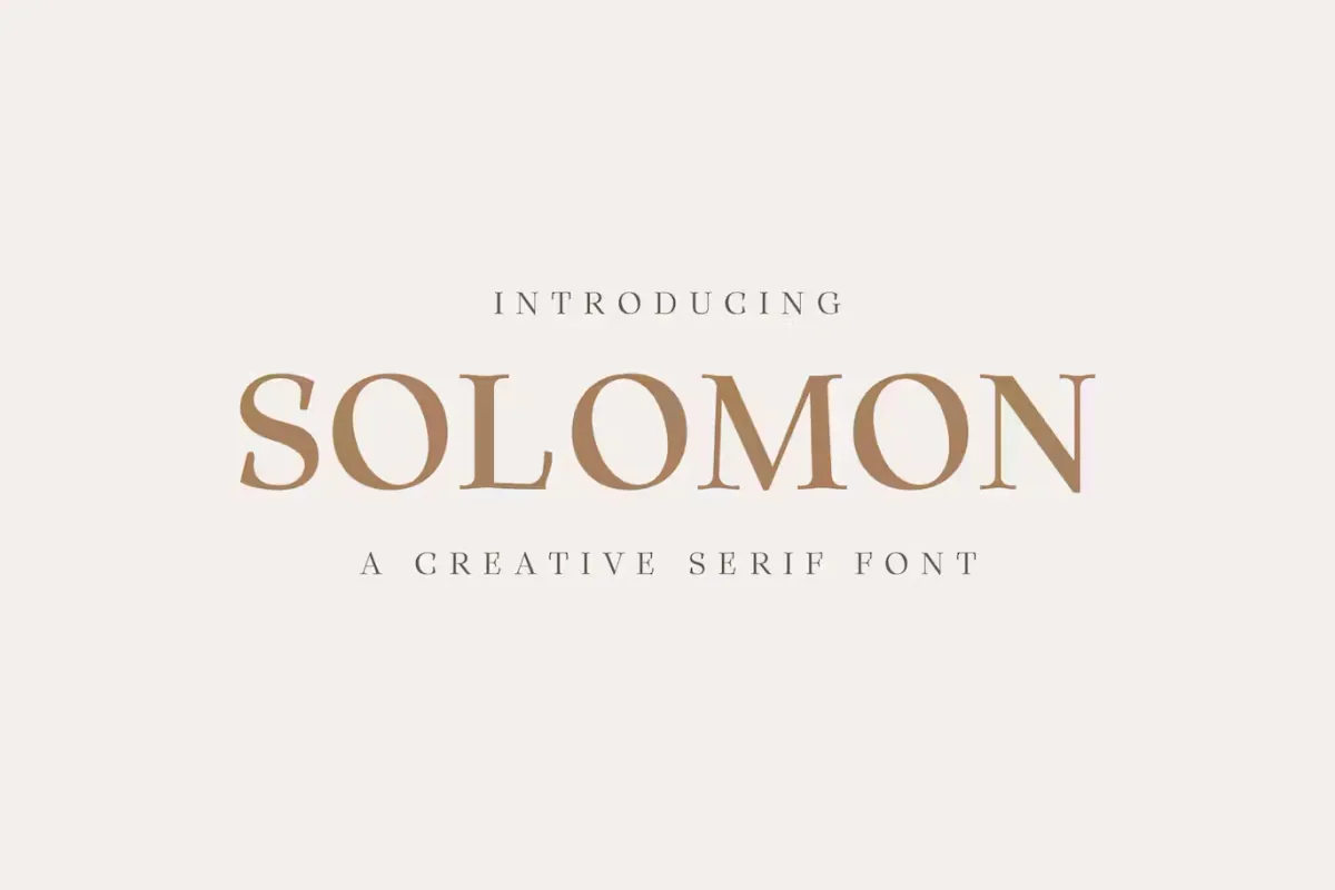 Solomon Serif Font Family
