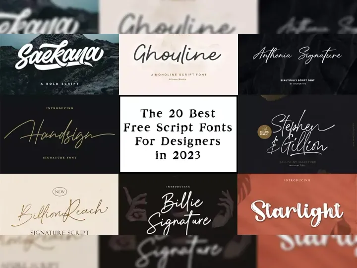 20+ Best Free Script Fonts For Designers 2023