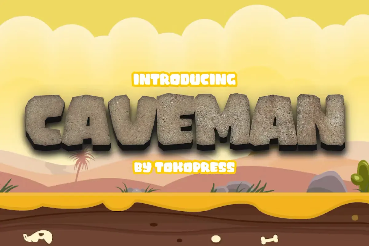 Caveman - Gaming Font