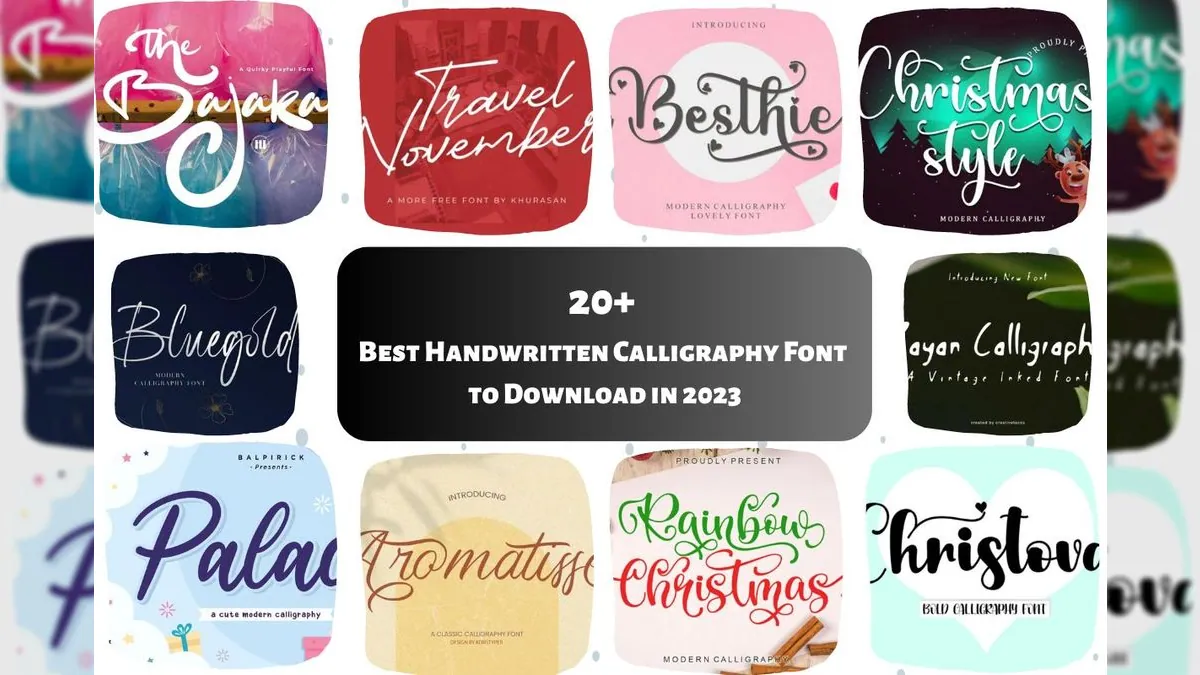20+ Best Handwritten Calligraphy Font to Download in 2023
