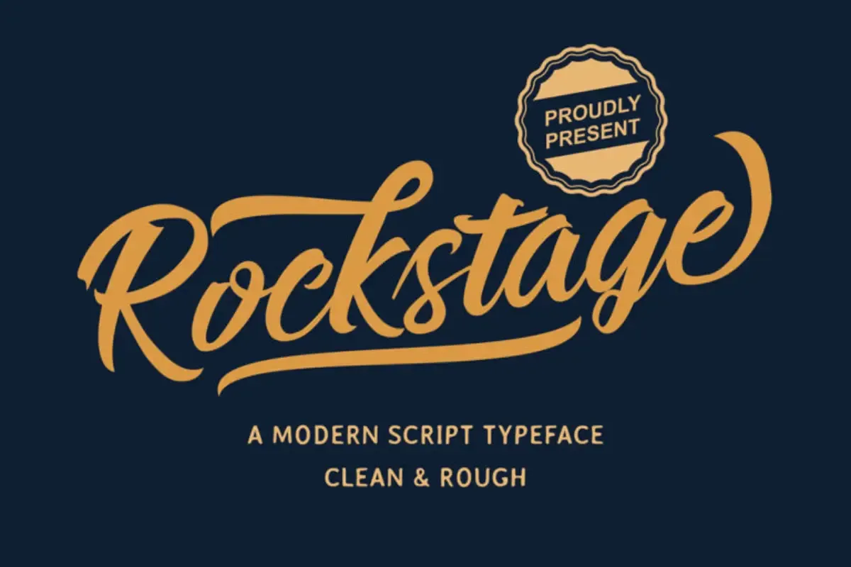Rockstage Calligraphy Font