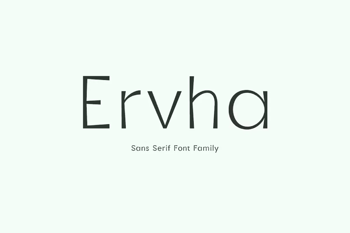 Ervha Sans Serif Font Family