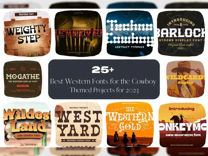 25 Best Western Fonts for the Cowboy Themed Projects