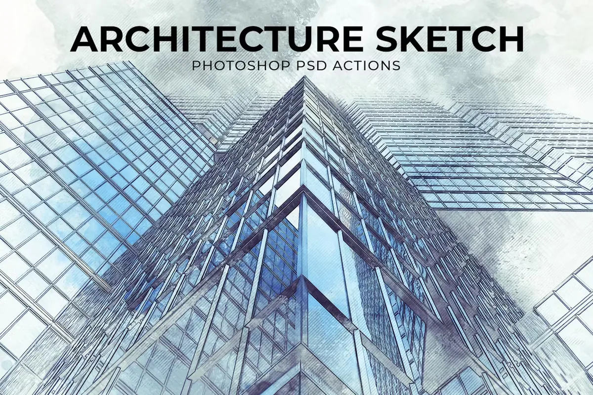Architecture Sketch Photoshop PSD Action