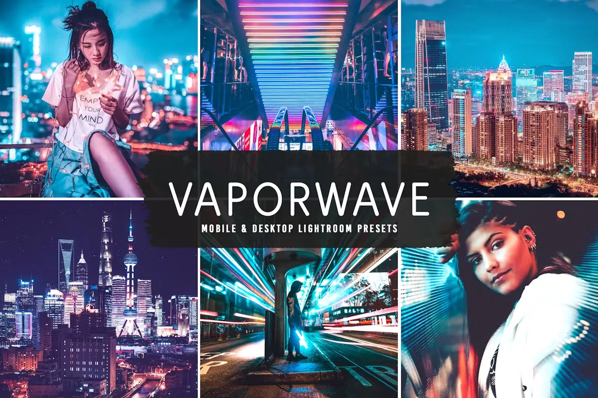 Vaporwave Mobile & Desktop Lightroom Presets