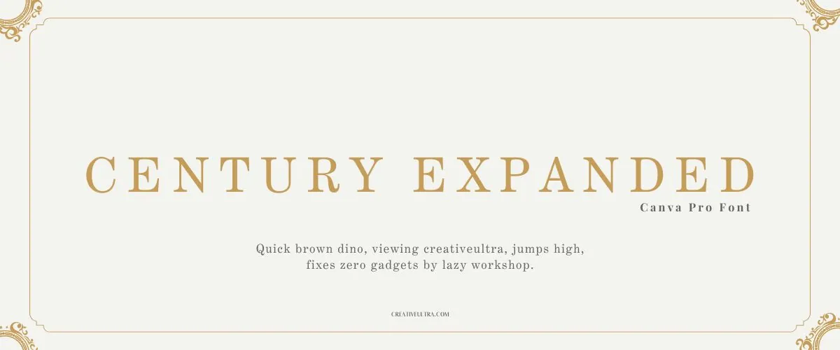 Century Expanded Font