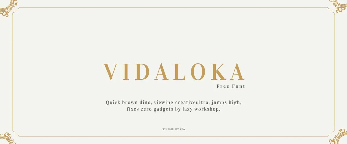 Vidaloka Font