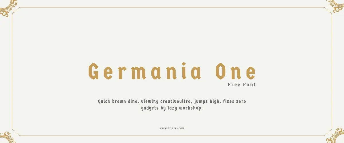 Germania One Font