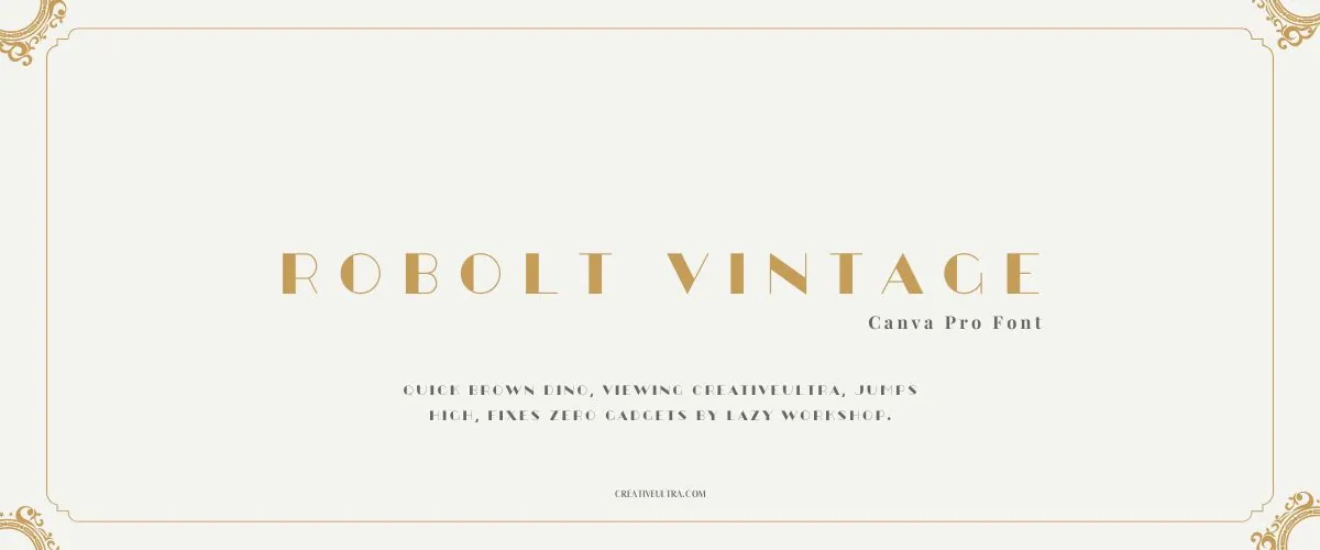 Robolt Vintage Font