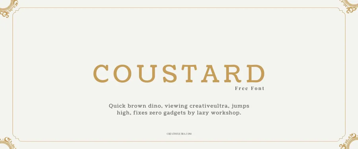Coustard Font
