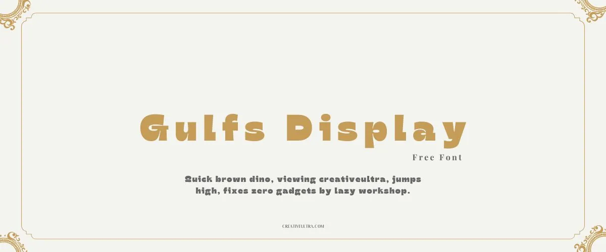 Gulfs Display Font