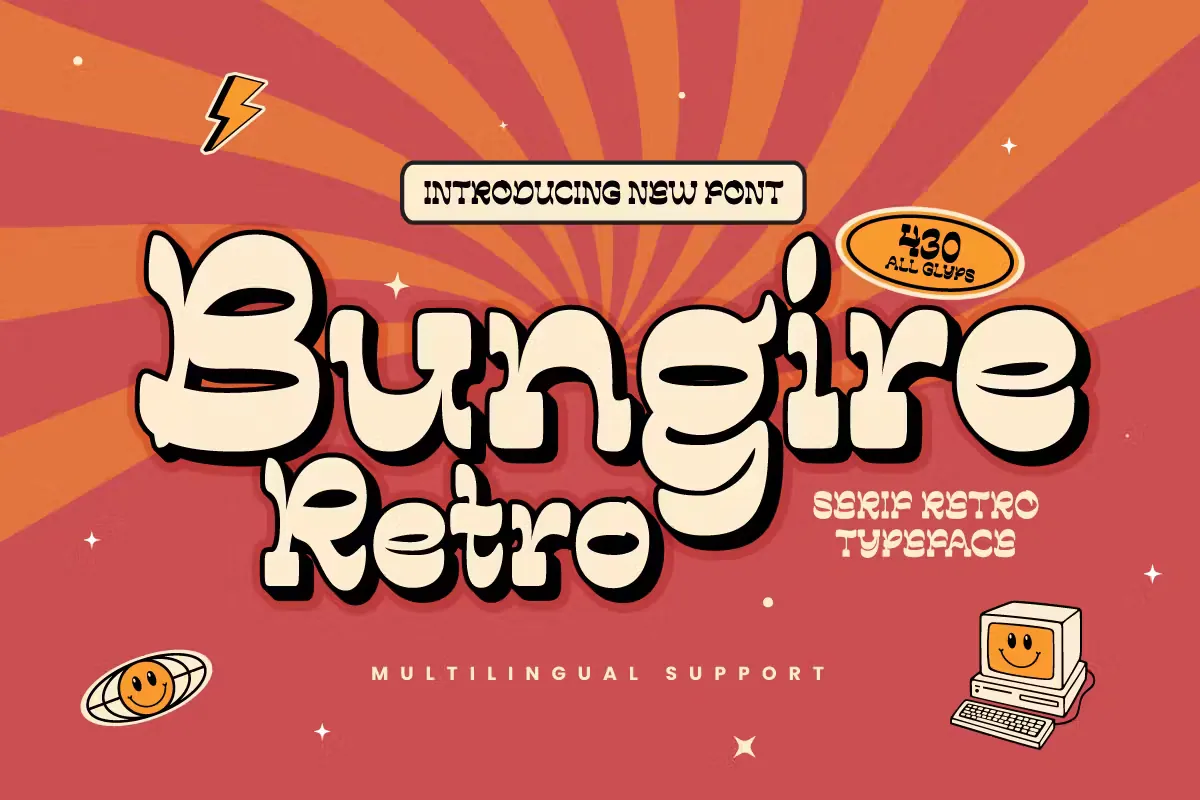 Bungire Retro – Serif Retro Font