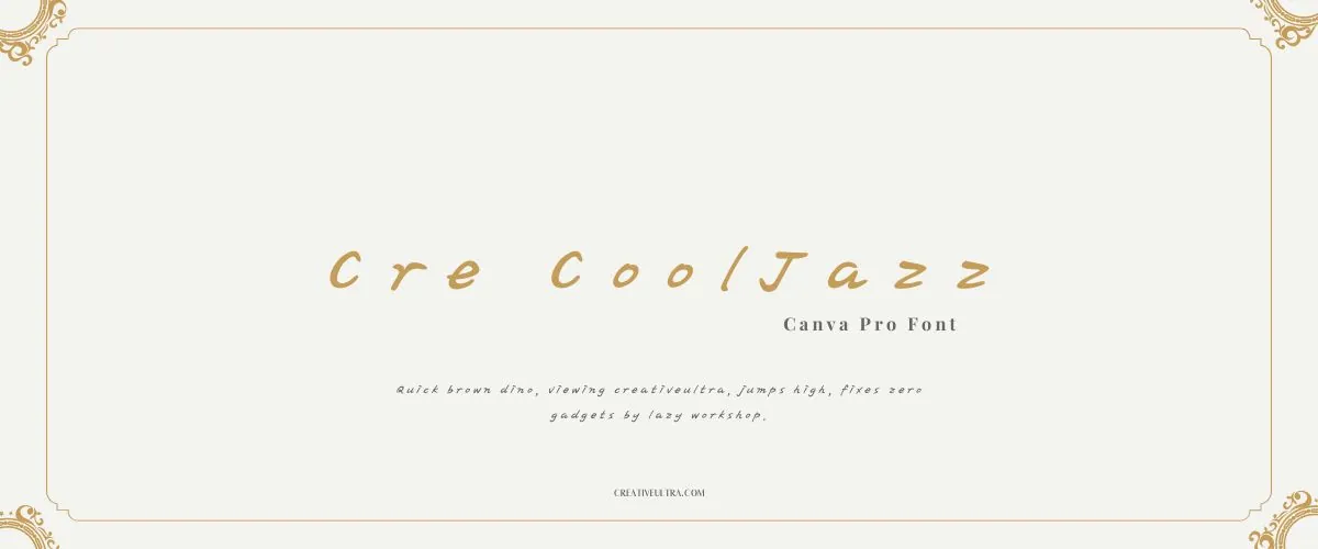 Cre CoolJazz Font