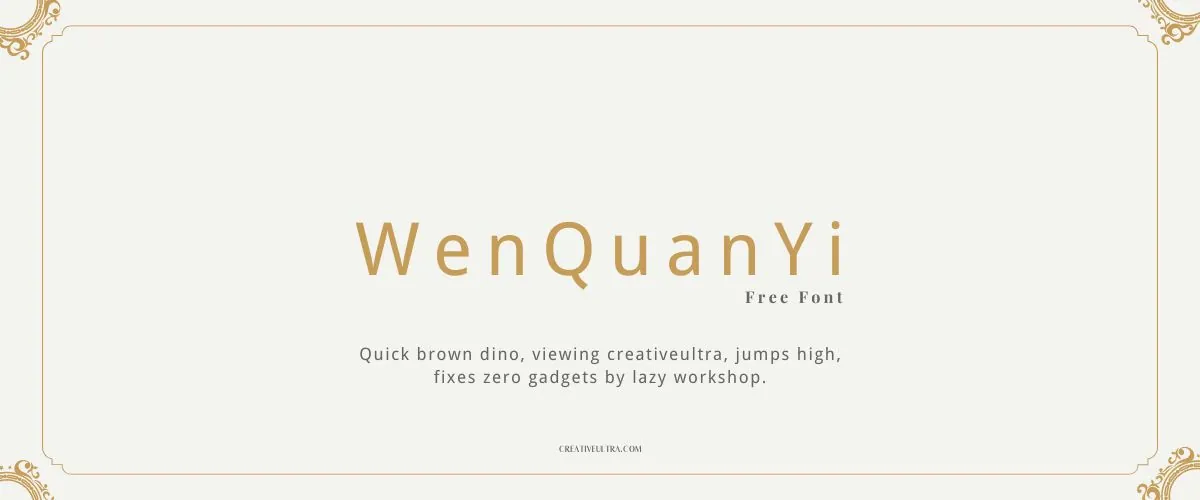 WenQuanYi Font