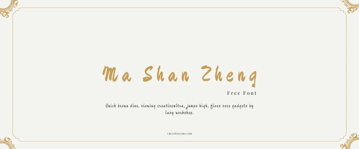 Ma Shan Zheng Font