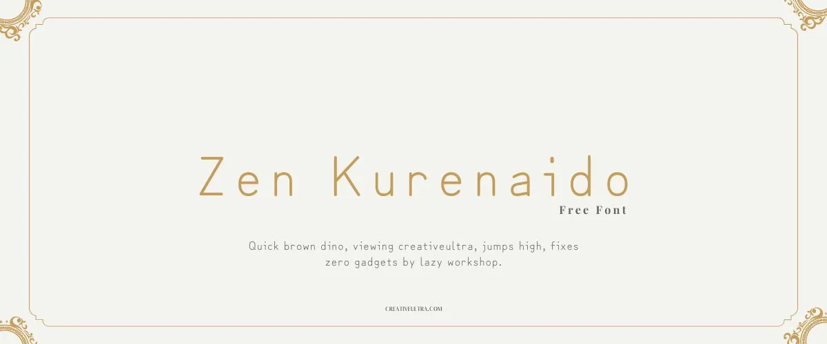 Zen Kurenaido Font