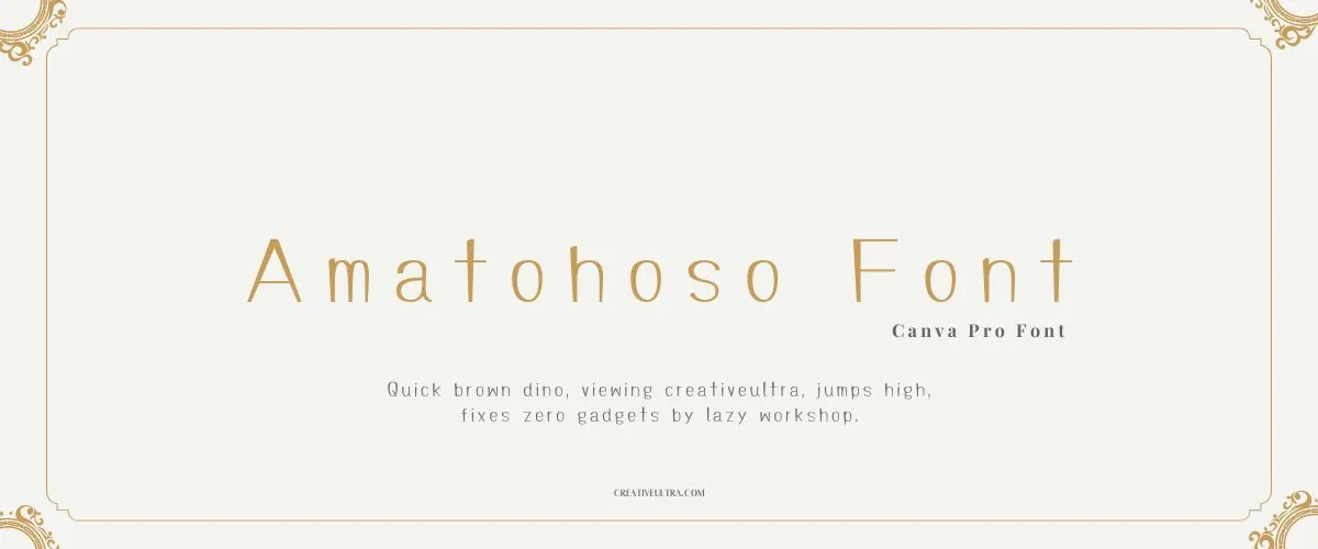 Amatohoso Font