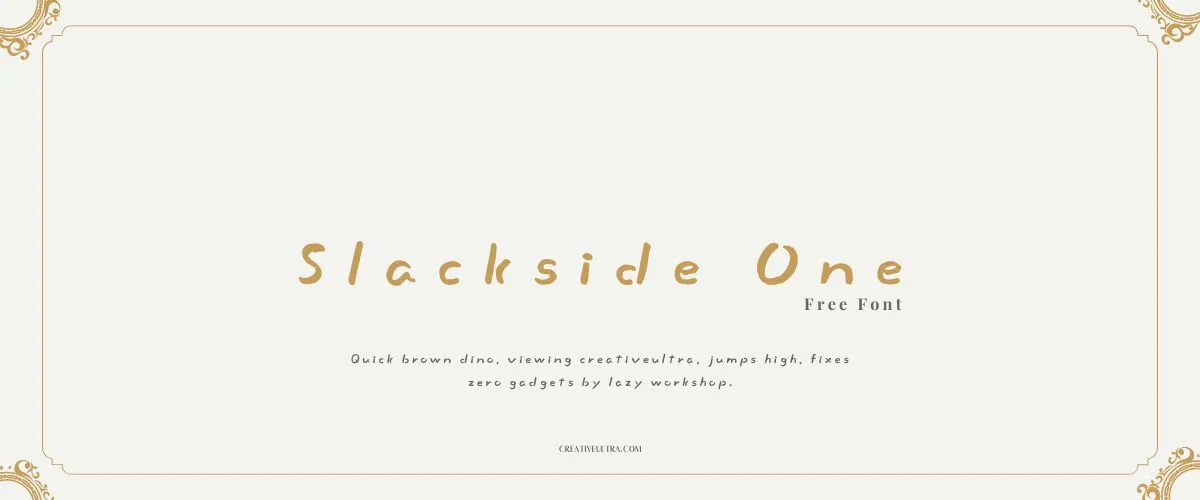 Slackside One Font