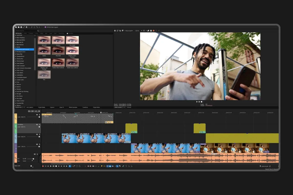 a computer screen with a video editing software