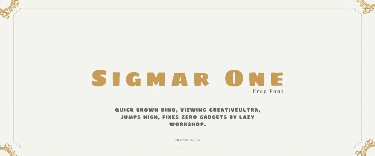 Sigmar One Font